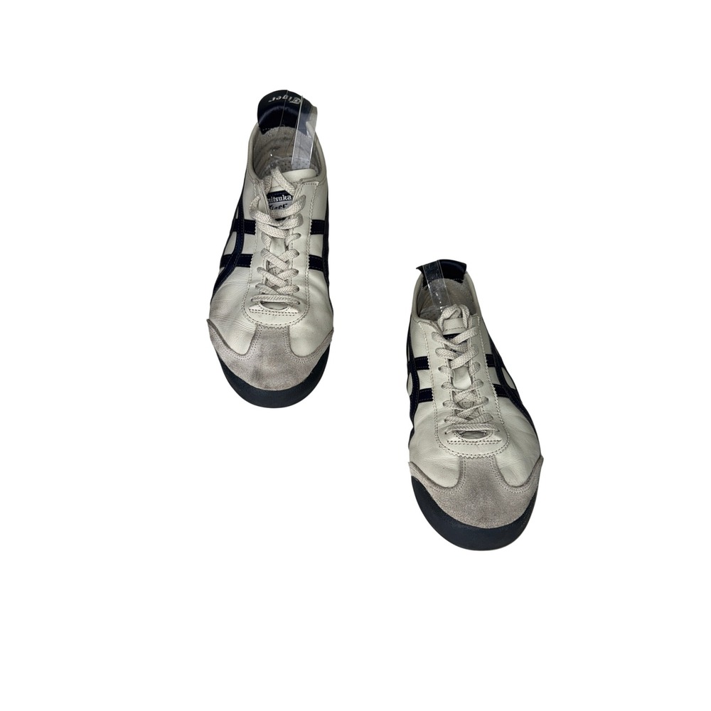 Onitsuka Tiger Mexico 66 Cream Navy Leather Sneakers Mens 9.5